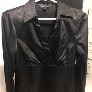 Black polyester blouse